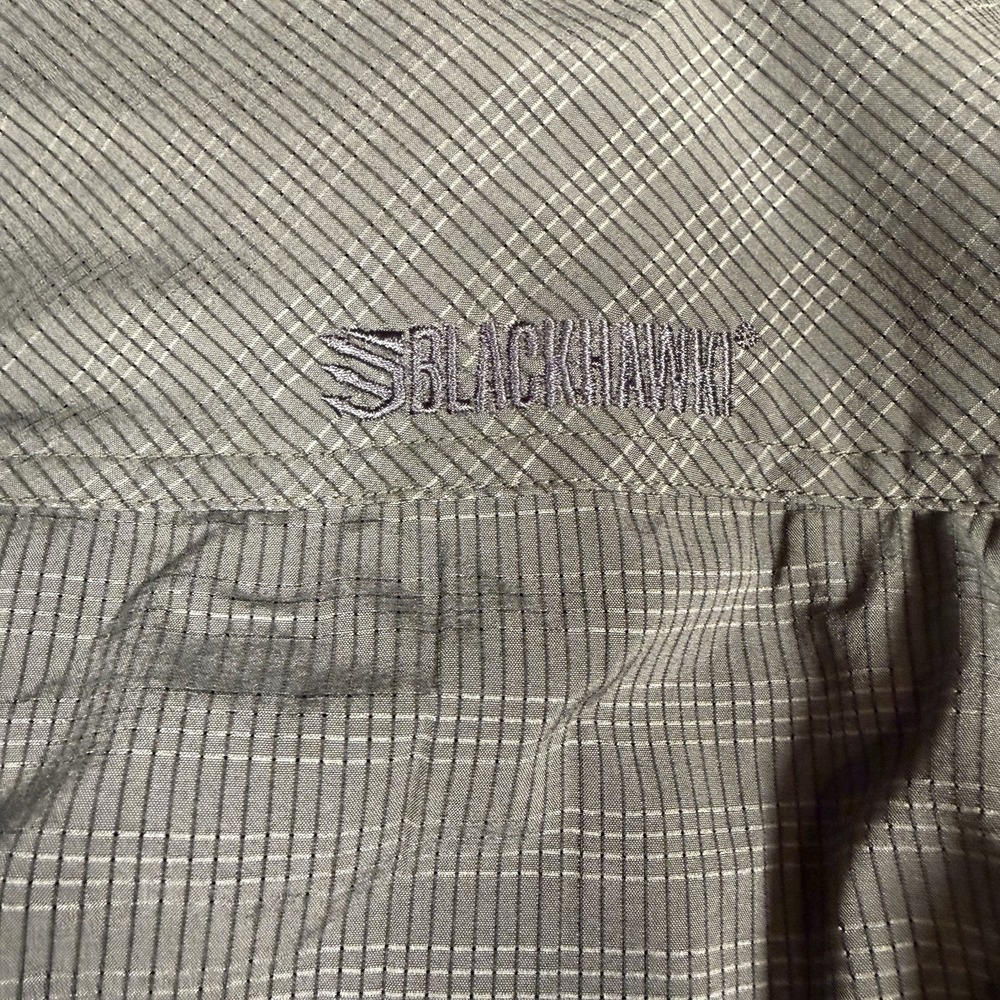 Blackhawk Snap Up Tactical Shirt Men's Large Grey Black Striped GUC - Picture 8 of 8